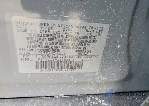 2024 Nissan Kicks Sv from USA, damaged, VIN 3N1CP5CVXRL479785